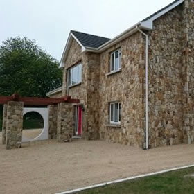 Sandstone house with Drumkeerin sandstone
